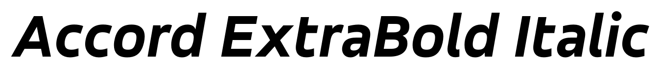 Accord ExtraBold Italic